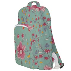 Mid Century Retro Floral 1970s 1960s Pattern 79 Double Compartment Backpack by violetheavensky