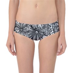 Mid Century Retro Floral 1970s 1960s Pattern 73 Classic Bikini Bottoms by violetheavensky