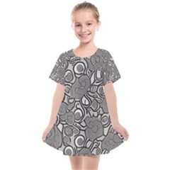 Mid Century Retro Floral 1970s 1960s Pattern 85 Kids  Smock Dress by violetheavensky