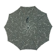 Mid Century Retro Floral 1970s 1960s Pattern 85 Automatic Folding Umbrella With Case (large) by violetheavensky