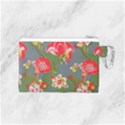 Mid Century Retro Floral 1970s 1960s Pattern 83 Canvas Cosmetic Bag (Small) View2