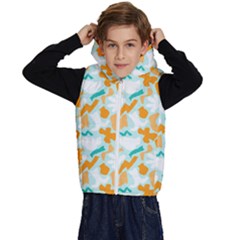Design Pattern Seamless Tropical Kids  Stylish Hooded Puffer Vest by Tsamara