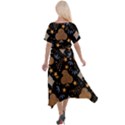 Seamless Pattern Repeat Repetition Cross Front Sharkbite Hem Maxi Dress View2