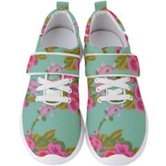 Mid Century Retro Floral 1970s 1960s Pattern 81 Men s Velcro Strap Shoes by violetheavensky