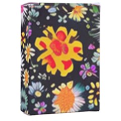 Mid Century Retro Floral 1970s 1960s Pattern 57 Playing Cards Single Design (rectangle) With Custom Box by violetheavensky