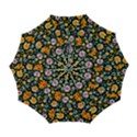 Mid Century Retro Floral 1970s 1960s Pattern 57 Automatic Folding Umbrella with Case (Large) View1