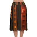 Sci-fi Futuristic Science Fiction City Neon Scene Artistic Technology Machine Fantasy Gothic Town Bu Velvet Flared Midi Skirt View2