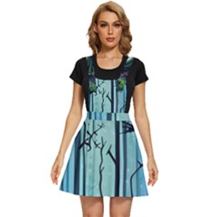 Nature Outdoors Night Trees Scene Forest Woods Light Moonlight Wilderness Stars Apron Dress by Posterlux