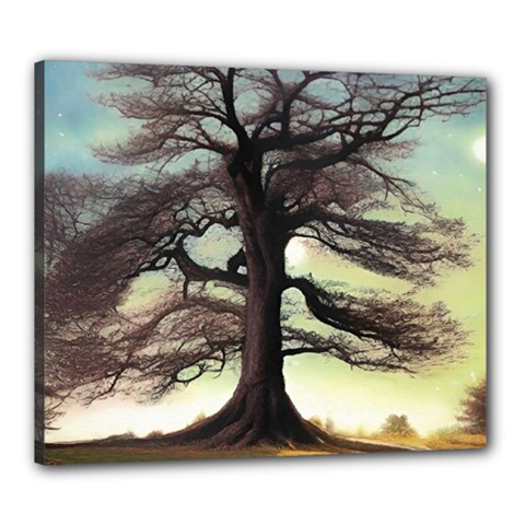 Nature Outdoors Cellphone Wallpaper Background Artistic Artwork Starlight Book Cover Wilderness Land Canvas 24  X 20  (stretched) by Posterlux