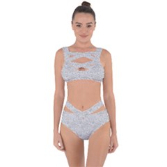 Light Grey Snake Bandaged Up Bikini Set  by DinkovaArt