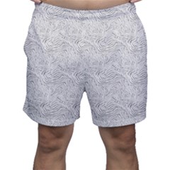 Light Grey Snake Men s Shorts by DinkovaArt