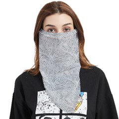 Light Grey Snake Face Covering Bandana (triangle) by DinkovaArt
