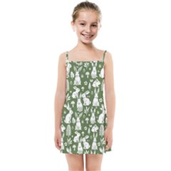 Easter Bunny Pattern Kids  Summer Sun Dress by Valentinaart