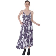 Easter Bunny Pattern Tie Back Maxi Dress by Valentinaart