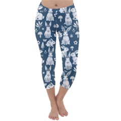 Easter Bunny Pattern Capri Winter Leggings  by Valentinaart