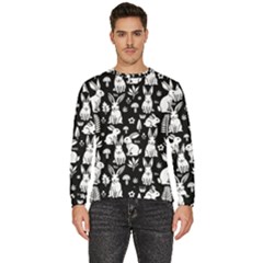 Easter Bunny Pattern Men s Fleece Sweatshirt by Valentinaart