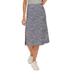 Dark Grey Snake Midi Panel Skirt by DinkovaArt