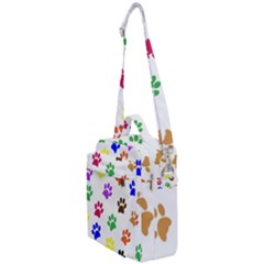 Pawprints Paw Prints Paw Animal Crossbody Day Bag by Anend