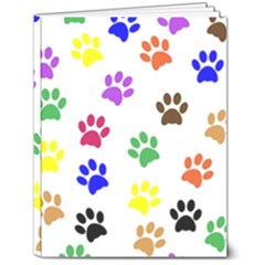 Pawprints Paw Prints Paw Animal 7  X 9  Softcover Notebook by Anend
