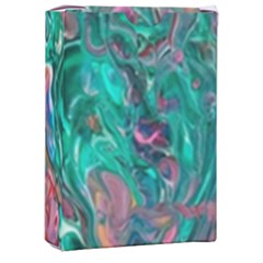 Green Pour Playing Cards Single Design (rectangle) With Custom Box by kaleidomarblingart