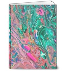 Green Pour 5  X 7  Hardcover Notebook by kaleidomarblingart