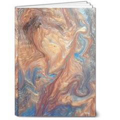 Blue Flow 5  X 7  Hardcover Notebook by kaleidomarblingart