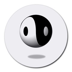Yin Yang 8  Mouse Pad (round) by hlehnerer