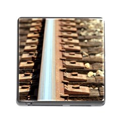 Train Track Memory Card Reader With Storage (square) by hlehnerer