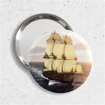 French Warship Handbag Mirror (2.25 ) Front
