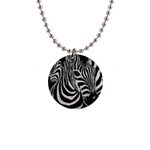 Zebra Button Necklace Front