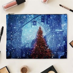 Elegant Winter Snow Flakes Gate Of Victory Paris France Cosmetic Bag (xl) by chicelegantboutique