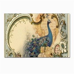 Victorian Swirls Peacock Floral Paris Decor Postcards 5  X 7  (10 Pack) by chicelegantboutique