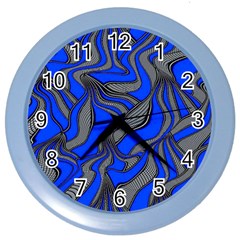 Foolish Movements Blue Wall Clock (color) by ImpressiveMoments