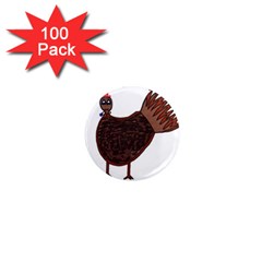Turkey 1  Mini Button Magnet (100 Pack) by Thanksgivukkah