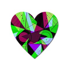 Modern Art Magnet (heart) by Siebenhuehner
