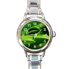 Waterdrop Round Italian Charm Watch by Siebenhuehner