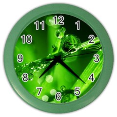 Waterdrops Wall Clock (color) by Siebenhuehner