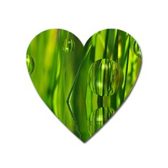 Green Bubbles  Magnet (heart) by Siebenhuehner