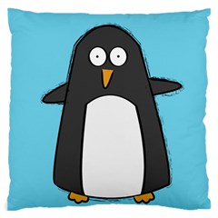 Hello Penguin Large Cushion Case (single Sided)  by PaolAllen