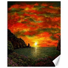 Alyssa s Sunset By Ave Hurley Artrevu - Canvas 11  X 14  by ArtRave2