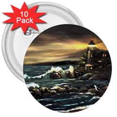  bridget s Lighthouse   By Ave Hurley Of Artrevu   3  Button (10 Pack) by ArtRave2