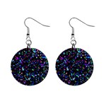 Glitter 1 Mini Button Earrings Front
