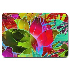 Floral Abstract 1 Large Door Mat by MedusArt