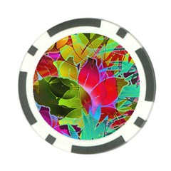 Floral Abstract 1 Poker Chip (10 Pack) by MedusArt