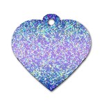 Glitter2 Dog Tag Heart (Two Sided) Back