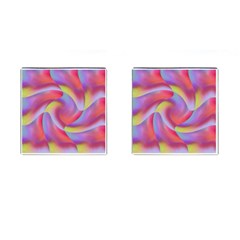 Colored Swirls Cufflinks (square) by Colorfulart23