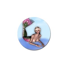Mermaid On The Beach Golf Ball Marker by goldenjackal
