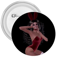 Miss Bunny In Red Lingerie 3  Button by goldenjackal