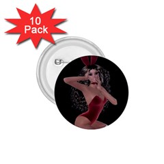 Miss Bunny In Red Lingerie 1 75  Button (10 Pack) by goldenjackal