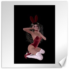 Miss Bunny In Red Lingerie Canvas 16  X 16  (unframed) by goldenjackal